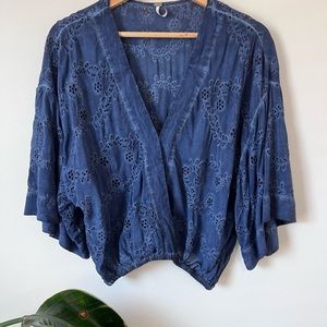 ✨YOUNG FABULOUS & BROKE✨ Eyelet top